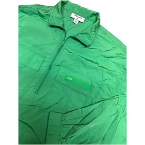 Diane Von Furstenberg Target Green 1/2 Zip Pullover Windbreaker Jacket Women XXS